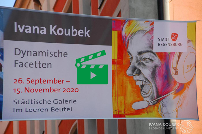 Dynamische Facetten :: Trailer zur Ausstellung in der Städtischen Galerie Leerer Beutel 2020 :: Die Bildende Künstlerin Ivana Koubek - Regensburg
